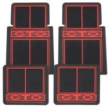 RestoParts Red Rubber Plasticolor Floor Mat Set For 1964-1973 Pontiac GTO