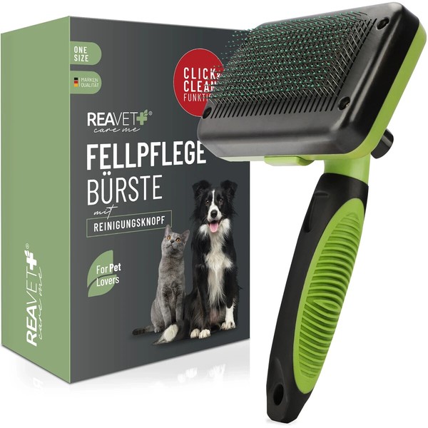 Reavet Selbstreinigende FellpflegebüRste HundebüRste KatzenbüRste FüR Langhaar-image