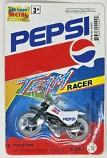 Vintage 1993 Golden Wheel Pepsi Team Racer Die-Cast Dirt Bike Motorcycle HW16