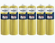 (6) 14.1 oz Bernzomatic Pre-Filled MAP Pro Gas Torch Style Cylinder - Pack of 6