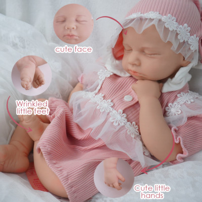 18.5''  silicone reborn doll Clearance items are non-refundable and non-exchange
