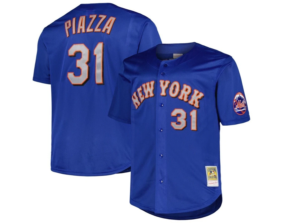 美品　ニューヨークメッツ ピアッザ 31 2XL Mitchell & Ness New York Mets Mike Piazza Orange Cooperstown