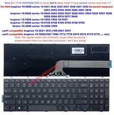 New for Dell Inspiron 15-3000 15-3541 15-3542 15-3543 15-3547 15-3548 keyboard