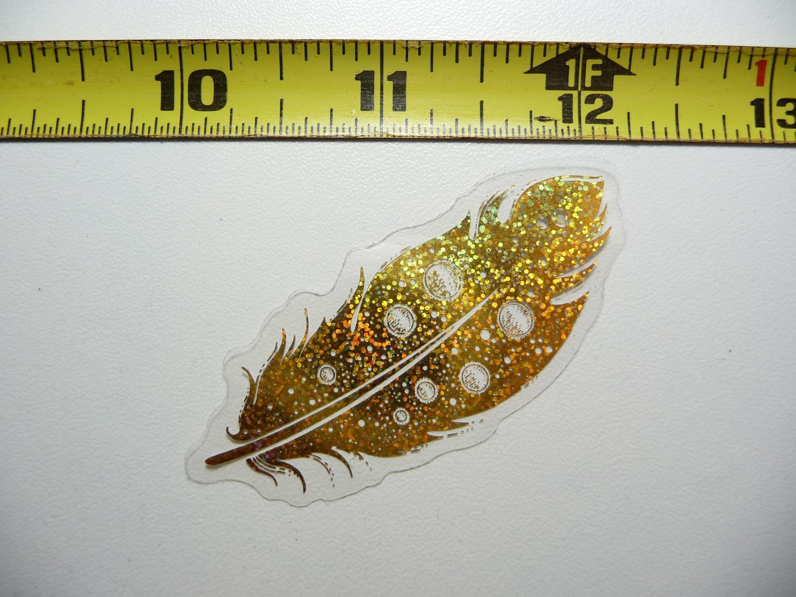 HOLOGRAPHIC FEATHER PLANETS STICKER DECAL REFLECTIVE SHINY BEAUTIFUL