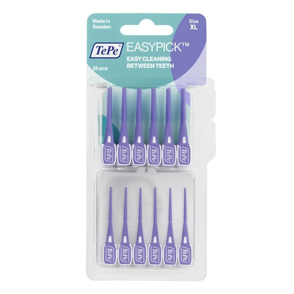 TePe EasyPick Interdental Toothpicks - XL - Purple - 36 Picks in 1 Pack