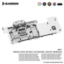 BARROW Full Coverage GPU Water Block Use For ASUS ROG STRIX RTX 3090/3080 GAMING