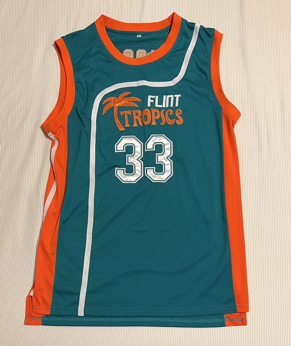 Jackie Moon #33 SemiPro Costume Basketball Jersey Flint Tropics Will Ferrell 3XL
