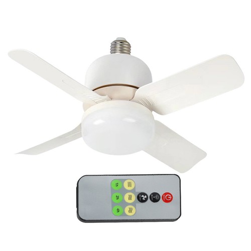 E27 Socket Light Bulb Fan with Remote Control 14W LED Living Room Study Home Use - Picture 16 of 18