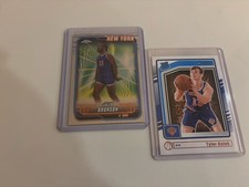 Topps Chrome Jalen Brunson + Donruss Tyler Kolek Rated Rookie NY Knicks