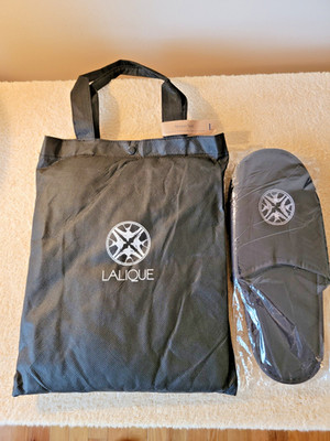 Singapore Airlines Lalique First Class Pajama Sleep Set NEW LG + Tote, Slippers