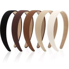 Wide Headbands for Women 5pcs,1 Inch Thick Headbands for Non-Slip,Neutral Har