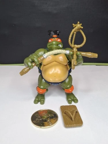 Vintage Teenage Mutant Ninja Turtles Sumo Michelangelo Action Figure 1995 99%