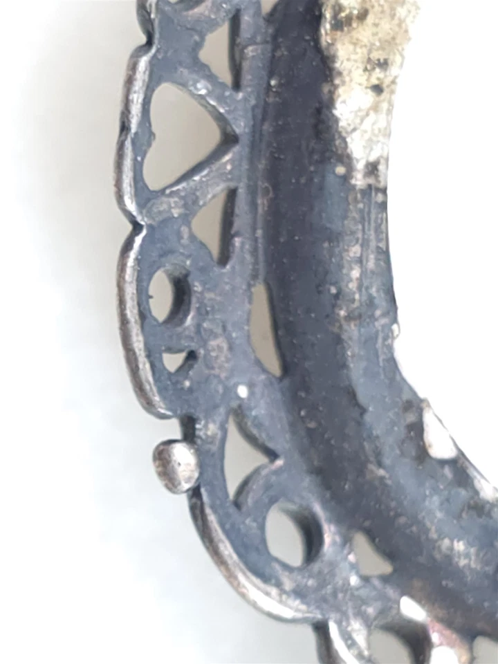 Pingente de retrato de gato cinza prata esterlina sólida vintage Jezlaine 3,5 gramas - Imagem 4 de 4