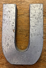 Galvanized 6" Metal Letter U Rustic Country Industrial Farmhouse 3D Decor