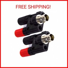 MWRF Source 2 PC BNC Female to Dual 4mm Banana Female Jack Socket Binding Post A