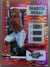 T.J. Friedl RC 2022 Panini Chronicles - Contenders Optic #16 Pink Pulsar Prizm