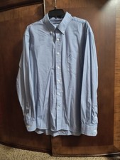 Nautica XL Blue Plaid Long Sleeve Shirt Wrinkle Resistant J01