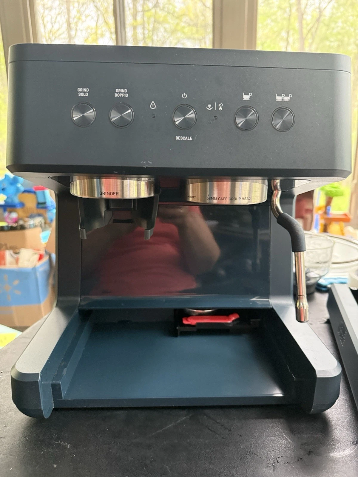 Thyme & Table Barista-Grade TT1579R Semi-Auto Espresso Machine/Maker-Navy
