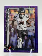 2025 Topps Chrome Football Tank Dell #123 Purple Wave /75 SSP Texans