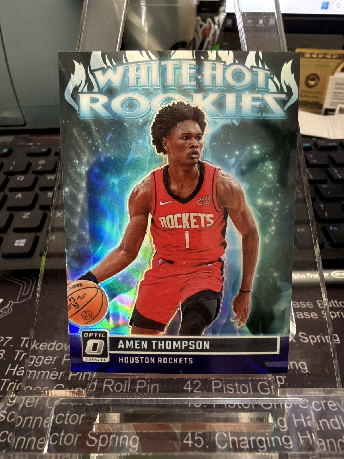 2023-2024 Panini Donruss Optic Amen Thompson White Hot Rookies RC #9 (rockets)