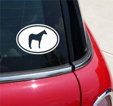 Euro Quarter Horse Race Graphic Decal Sticker Car Wall Oval NOT Two Colors