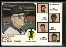 1973 Topps Charlie Fox Joe Amalfitano Andy Gilbert Don McMahon McNamara #252