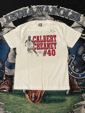 Rare SIGNED Vintage Calbert Cheaney 90's t-shirt NBA Indiana Pacers/Hoosiers