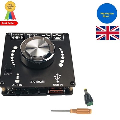 ZK-502M Tragbarer 2.0 Stereo Bluetooth Verstärker mit USB-, AUX und Bluetooth Eingängen