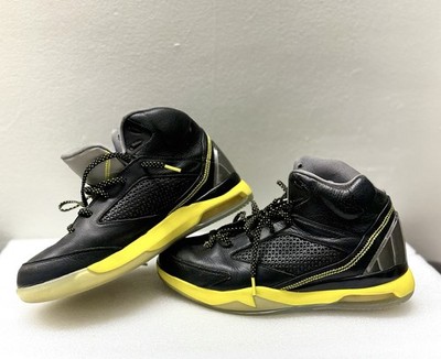 Jordan Flight Remix Black Vibrant Yellow Cool Grey Mens Athletic Sneaker
