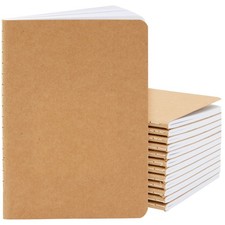 12-Pack A6 Notebook Set, 4x6 Journal with Kraft Paper Cover for Diary, Travel