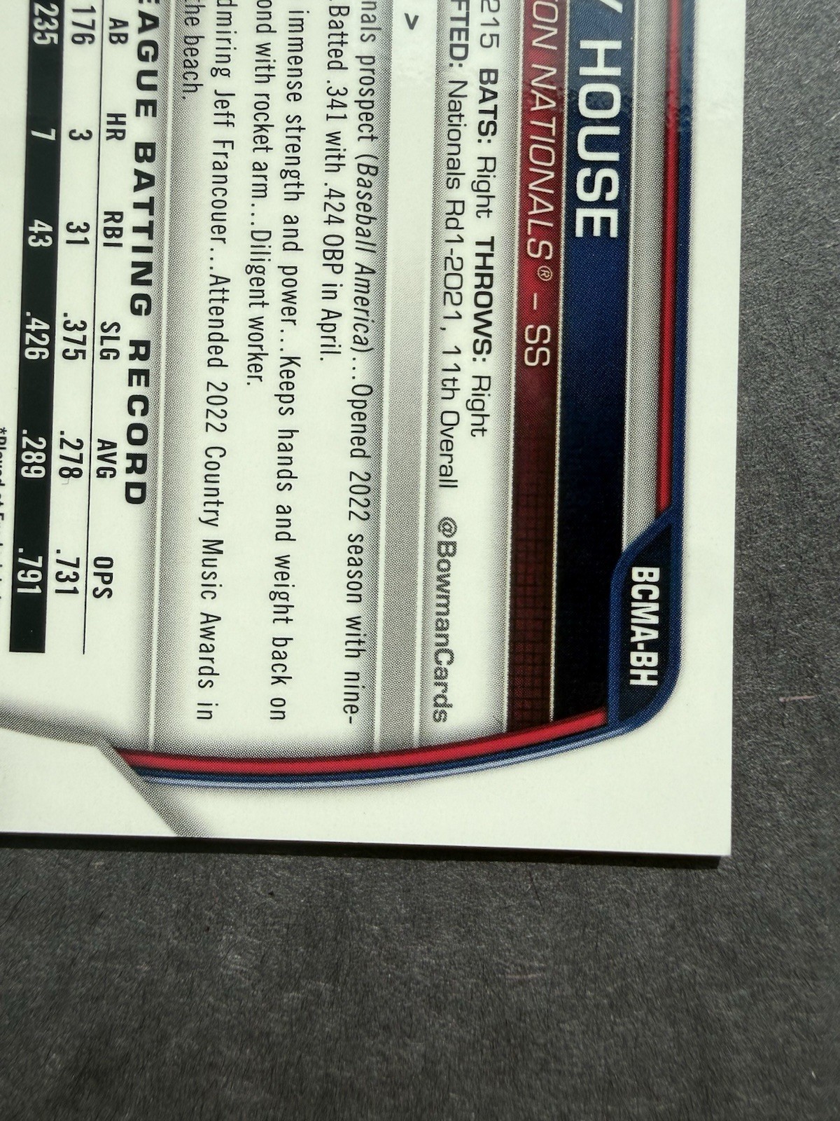 2023 Bowman Chrome Mega Box Brady House Mojo Auto #BCMA-BH Orange Refractor /25 view 9