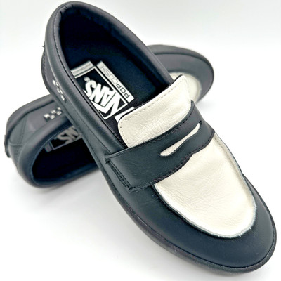 Vans Skate Loafer Black White Slip On Sneakers Mens 6 Womens 7.5 VN000VA6Y28