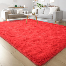 3X5 Area Rug for Bedroom Living Room, Fluffy Plush Bedside Rug Modern Throw Rugs