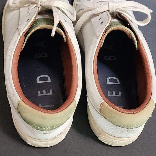 Sneaker Ted Baker London da uomo taglia 10 EU 43 Udamo in pelle bianca 247355 - Foto 6 di 9