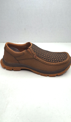 Twisted X Men's Driving Clay Cocoa Moc Slip-On Leather Boots Size