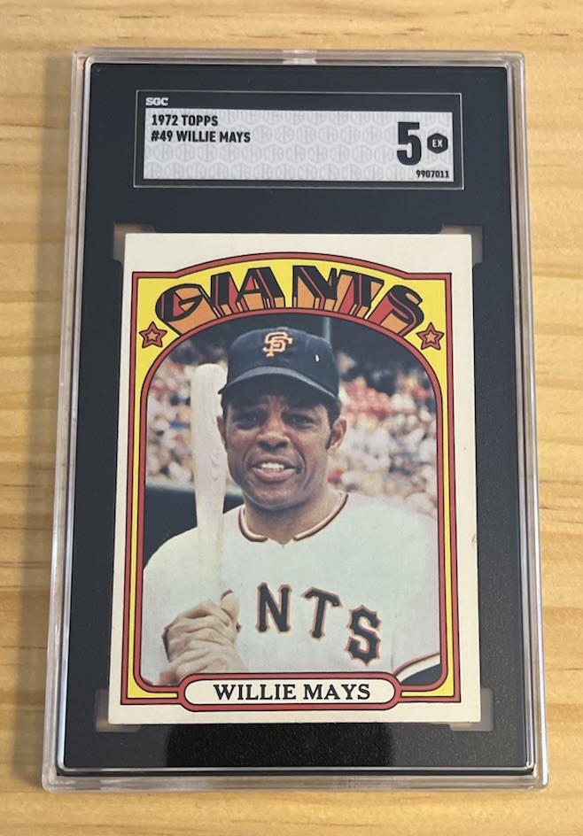 Willie Mays 1972 Topps SGC 5 MLB HOF Baseball Card #49 San Francisco Giants