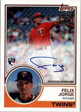 2018 Topps '83 Topps Autographs #83AFJ Felix Jorge S2 Auto - BB