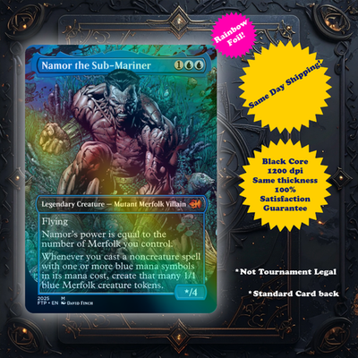 Namor The Sub-Mariner - Foil Custom Art Playtest card for MTG