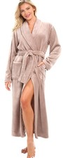 Alexander Del Rossa Plush Robe for Women / Long Fleece Winter Bath Robe / XL