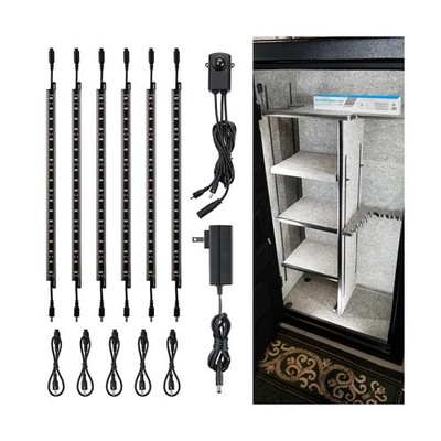 TORCHSTAR LED Safe Lighting Kit, (6) 12 Inch Linkable Light Bars + ... Fast Ship