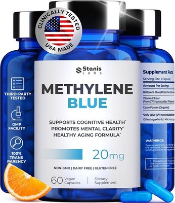 MB for Humans USP Pharma Grade 20mg Dose,60 Energy Pills For Brain Focus USA NEW