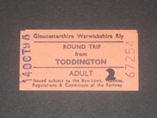 Gloucestershire Warwickshire Railway Toddington 1995 Heritage Ticket 67254 T65