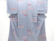7737027: JAPANESE KIMONO / ANTIQUE KIMONO / TAISHO ROMAN STYLE / SILK / WOVEN FL