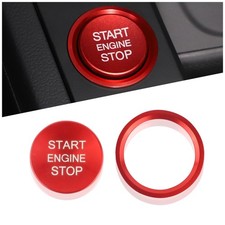 Car Push Start Button Cover Compatible with Audi,Aluminum Engine Start Stop B...
