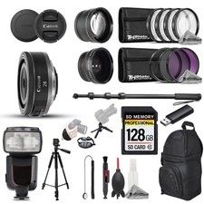 Canon RF 28mm f/2.8 STM Lens - 22pc 128GB Ultimate Kit