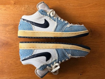 Original NIKE Air Jordan 1 Low SE Sashiko Denim Gr. 42 Sneaker Schuh wie NEU