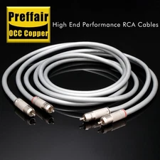 1Pair Preffair OCC Copper HiFi Audio Cable  Optional RCA/XLR Connectors