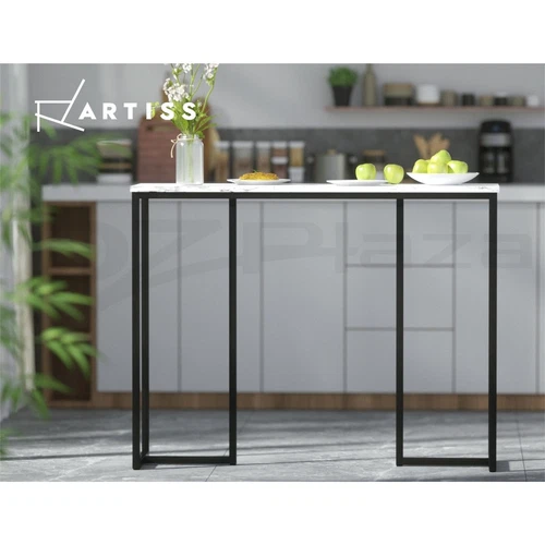 Artiss Console Table Hallway Table With Marble Effect Tabletop White Entry Table - Picture 10 of 10