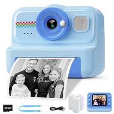 HiMont Kids Camera Instant Print, 1080P HD Instant Print Camera for Kids with 3