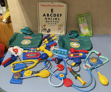 Vintage Fisher Price Medical Kit Doctor Nurse Bags  Accessories Mixed Lot